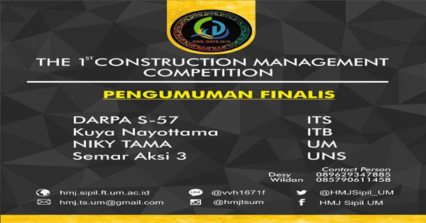 Pengumuman The Construction Management Competition