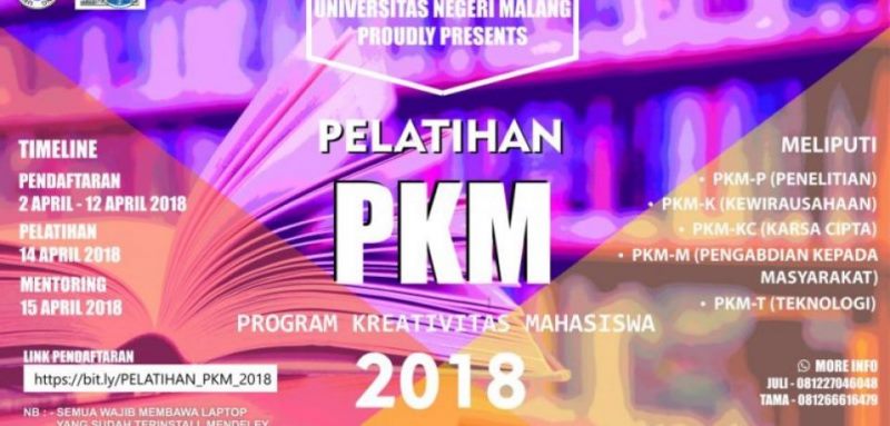 Pedoman Progam Kreativitas Mahasiswa (PKM) Tahun 2018
