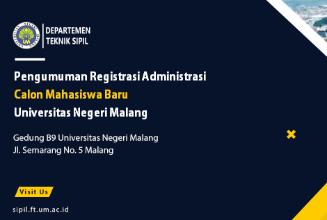 Pengumuman Registrasi Administrasi Calon Mahasiswa Baru Universitas Negeri Malang Calon Penerima Beasiswa KIP-K Jalur SNMPTN dan SBMPTN yang dinyatakan tidak diterima Program KIP Tahun Akademik 2022/2023