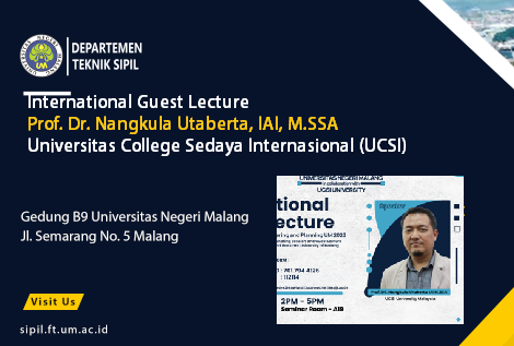 Internationational Guest Lecture Prof. Dr. Nangkula Utaberta, IAI, M.SSA from UCSI