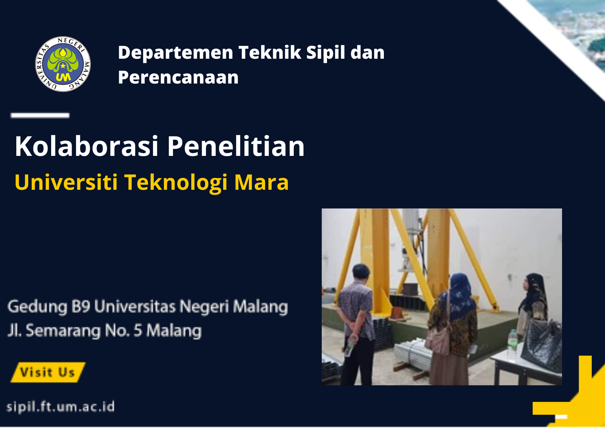 Kegiatan Kolaborasi Penelitian dengan Universiti Teknologi Mara – Malaysia